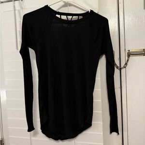 Chaser Black Fitted Long Sleeve Blouse